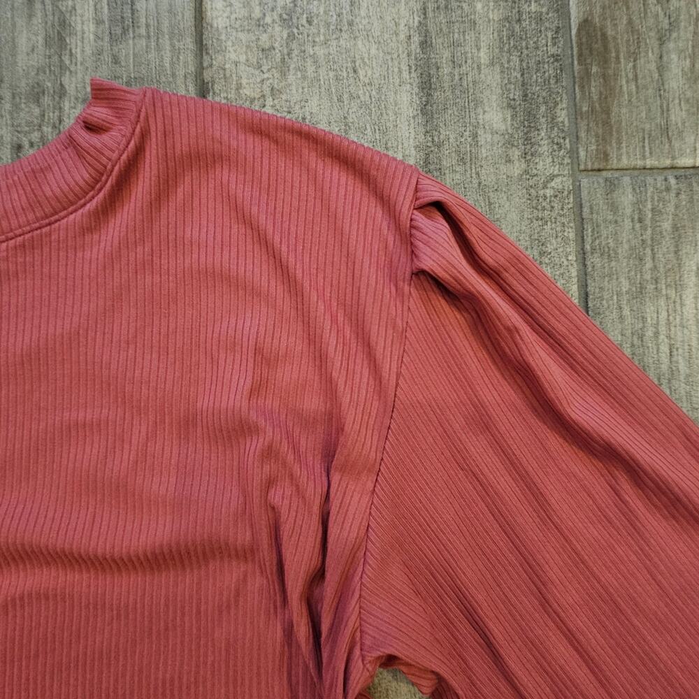 Albion Fit Serena Ribbed Top Size L Long Sleeve Crewneck Lounge Athleisure - Picture 6 of 10